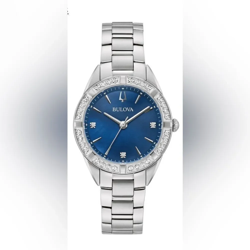 NWTS!! NEW Bulova Classic Women's Stainless & Diamond Watch 96R243